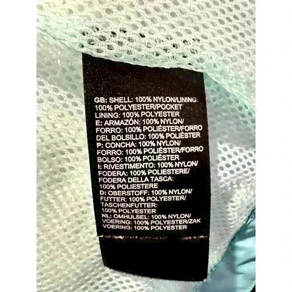 The North Face Girls NF0A2U3F Zipline Rain Jacket Hood Green/Mint XL 18 - Picture 6 of 7